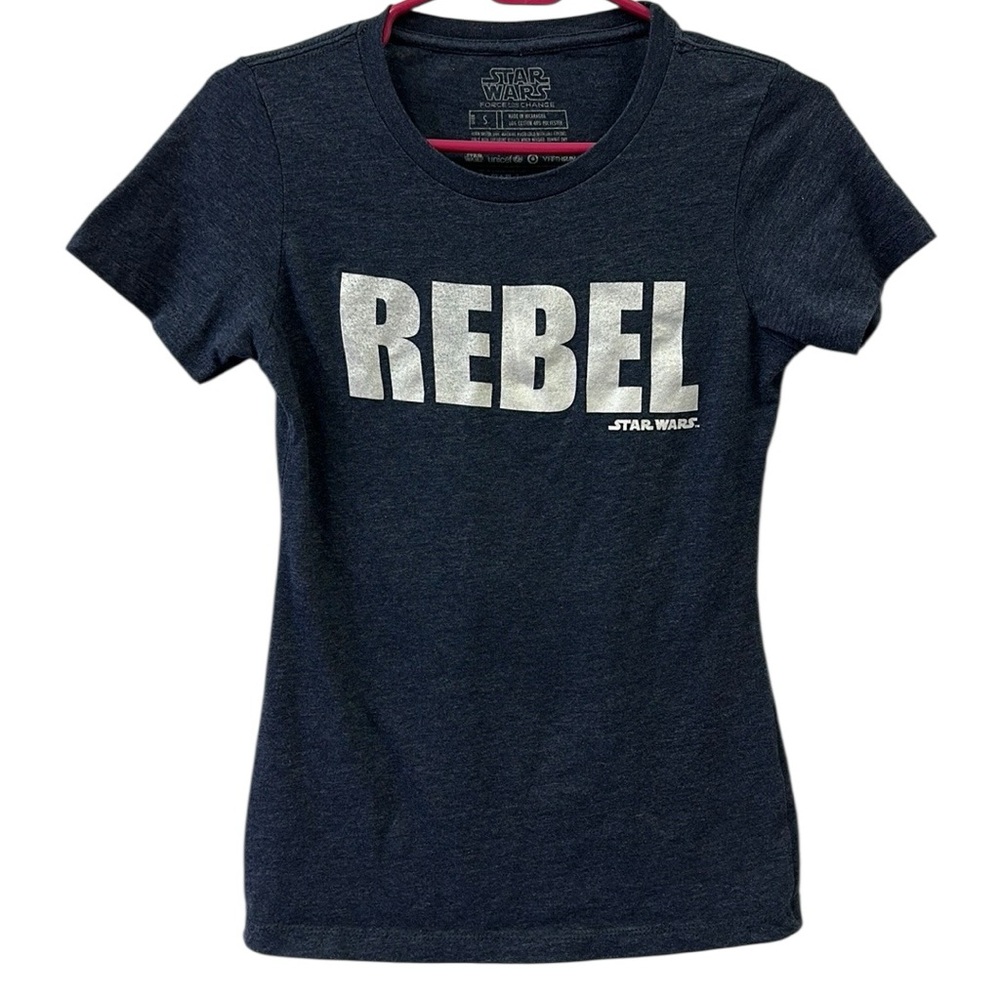 Star Wars Force for Change Rebel Cotton Blend Heather Blue Womens Small